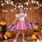 Girls Minnie Cheerleader Costume Pink Dress with Pom Poms and Headband Halloween